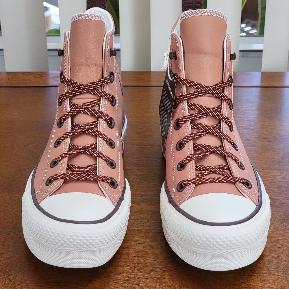 Converse Women's CTAS Lift Hi Platform  A03741C Terra Blush/Egret/Dark Root - Picture 3 of 11